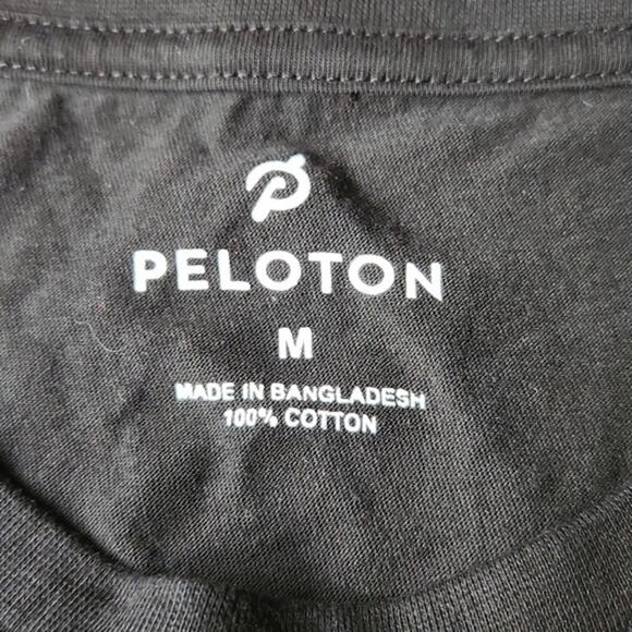 Peloton Century Club 100 Black Short Sleeve Cycling Athletic Shirt Size Medium - Picture 6 of 7